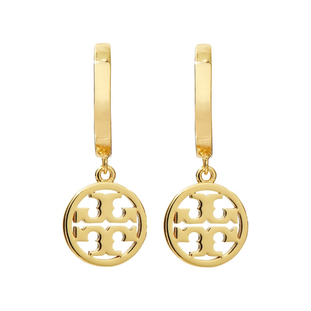 Tory Burch Icon Hoop Huggie Earrings / NWT & With Dustbag / $130 in Stores Now!